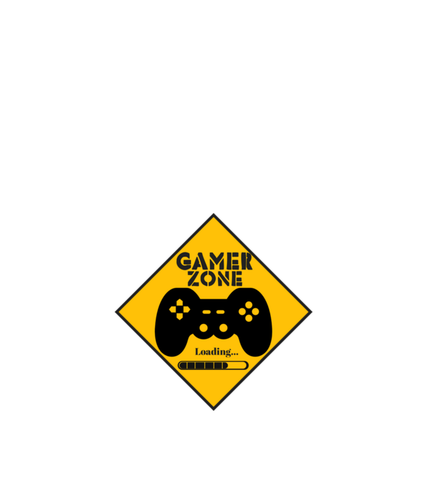 Gamer zone minta fekete pólón