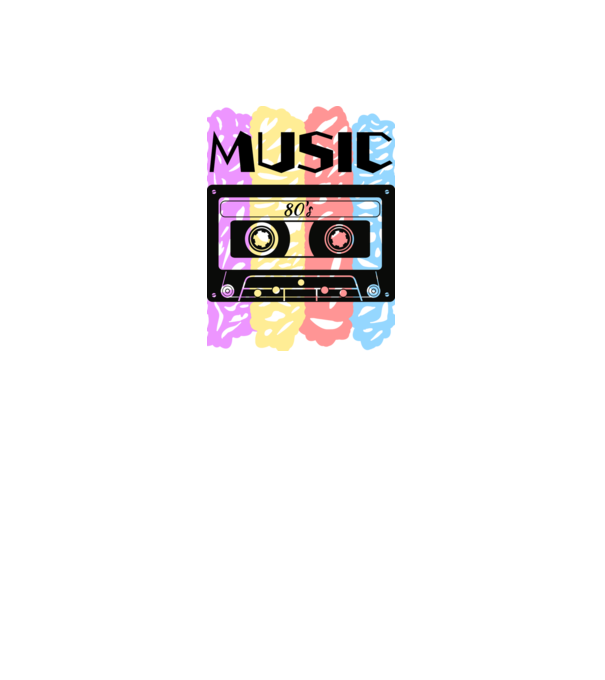 MUSIC  minta fehér pólón