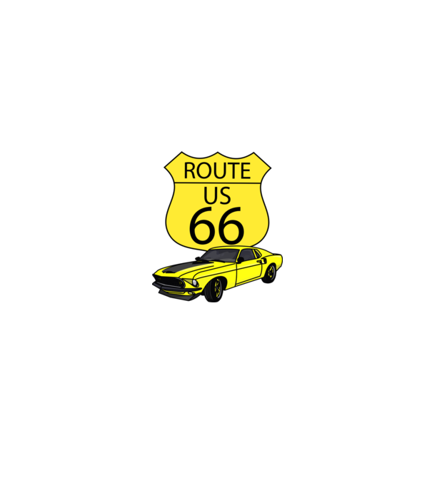 Route 66 minta fekete pólón