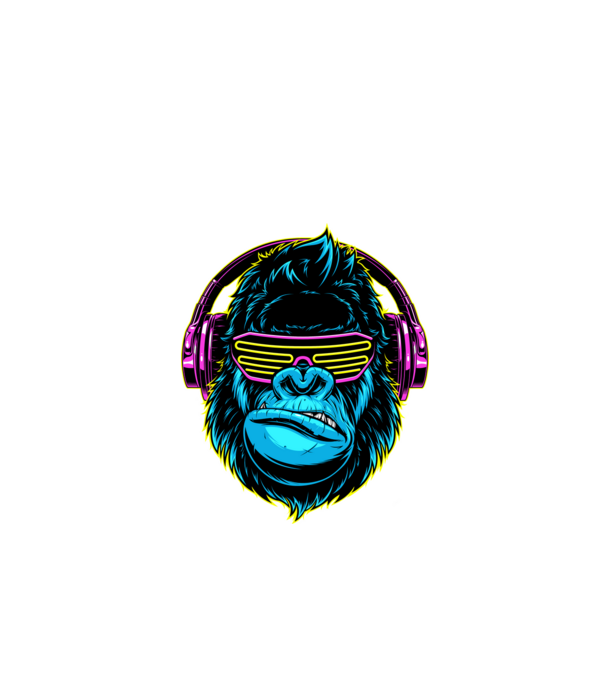 Gorilla minta fekete pólón