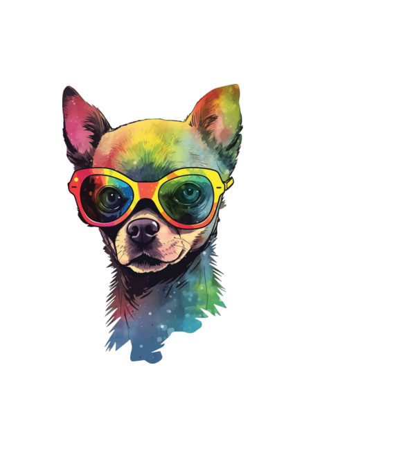 chihuahua minta világoskék pólón