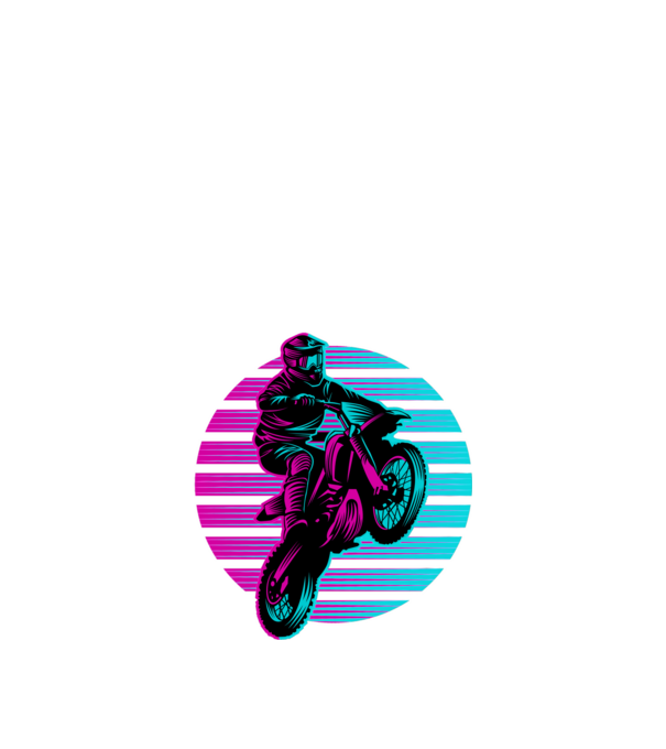 Motocross minta fekete pólón