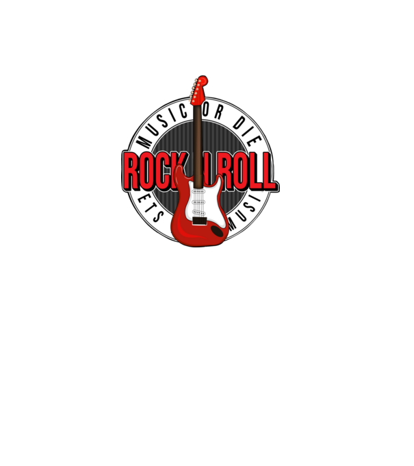 Rock and roll minta fekete pólón