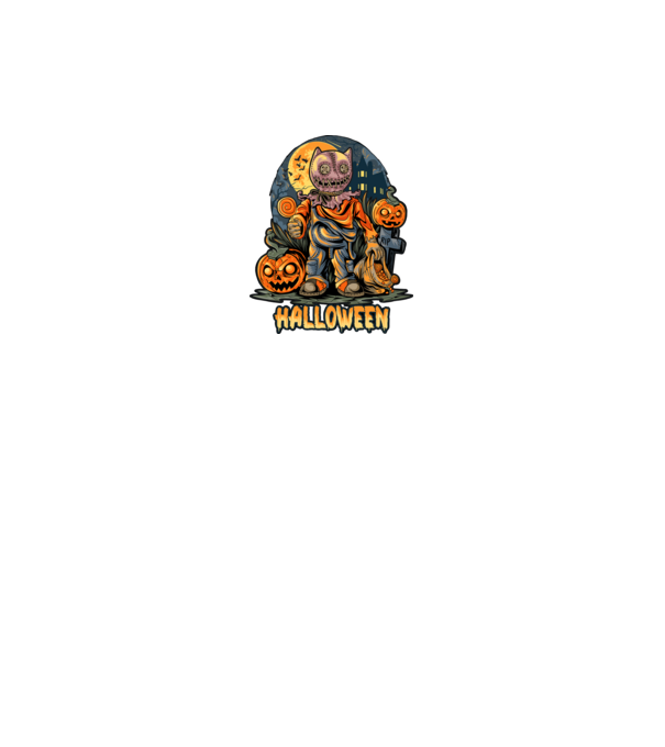 halloween minta királykék pólón