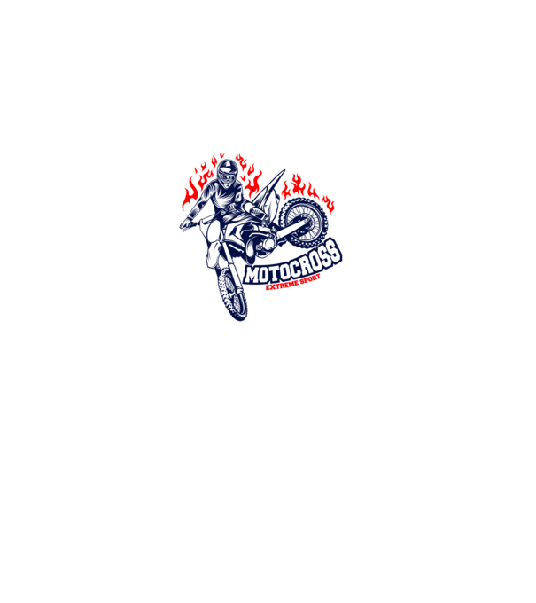 Motocross minta fekete pólón
