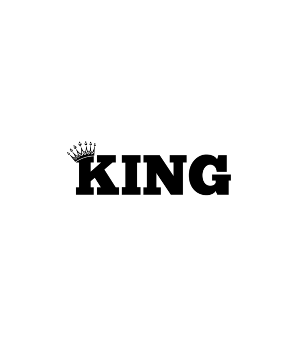 King minta fehér pólón