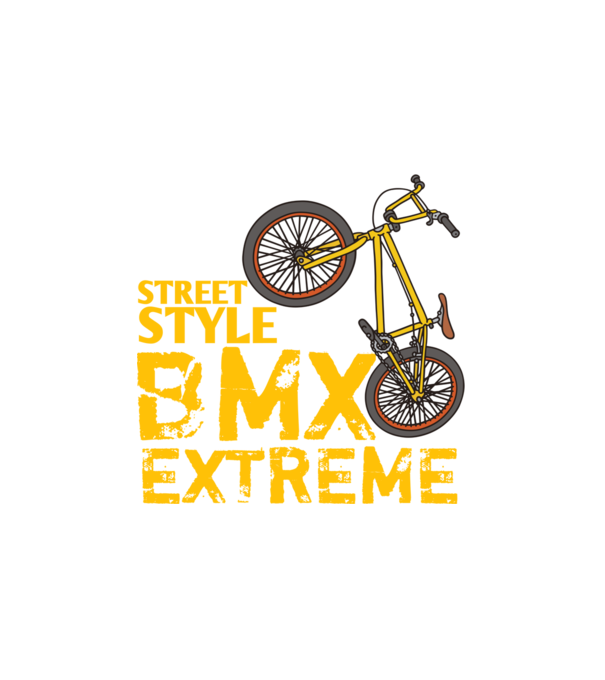 Bmx minta fehér pólón