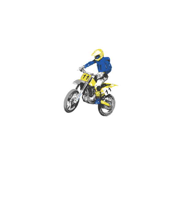 Motorcycle minta fehér pólón