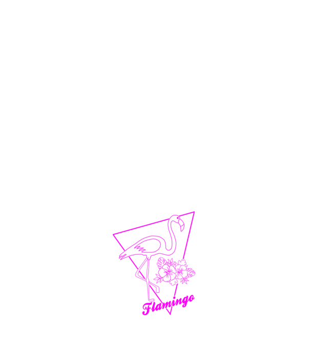flamingo minta fehér pólón