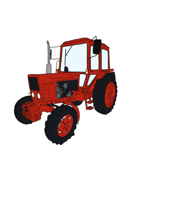 Traktor minta világoskék pólón