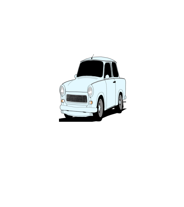 Trabant minta szürke pólón