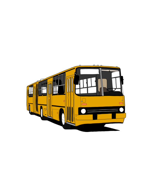 Busz minta fehér pólón