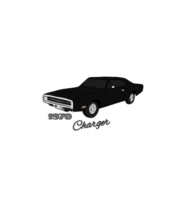 Charger minta fehér pólón