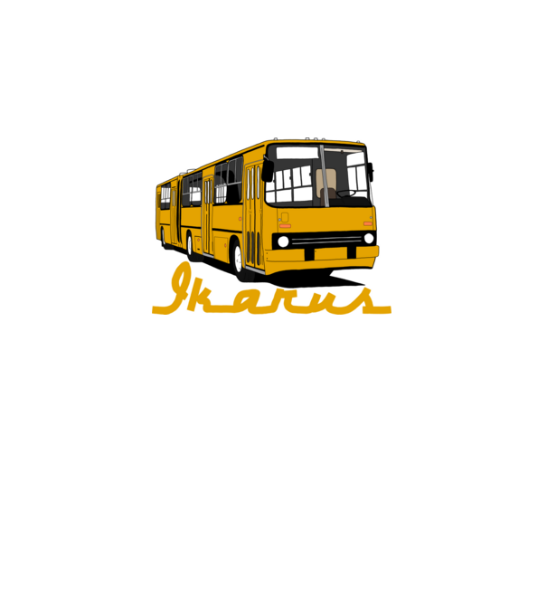 Busz minta világos rózsaszín pólón