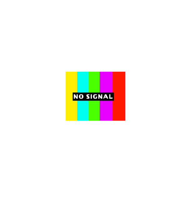 No signal minta fehér pólón