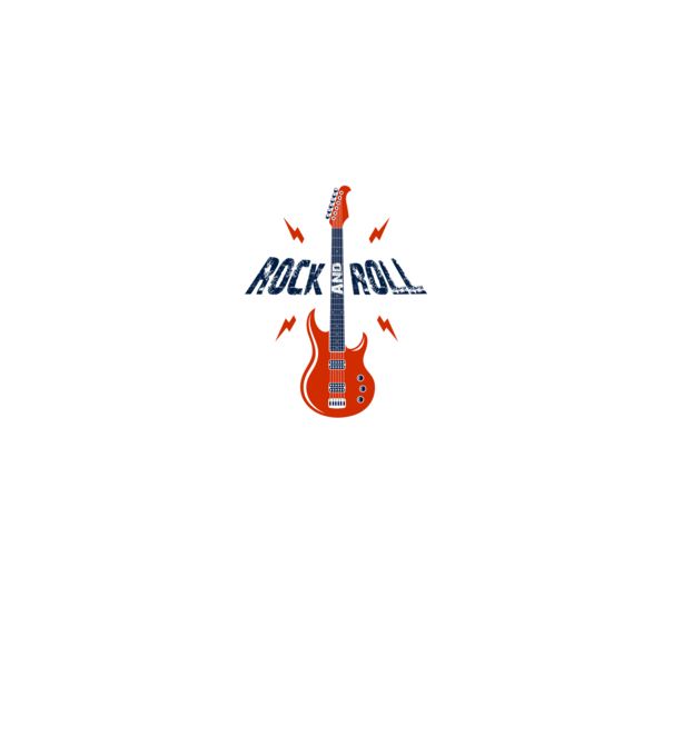 rock and roll minta királykék pólón