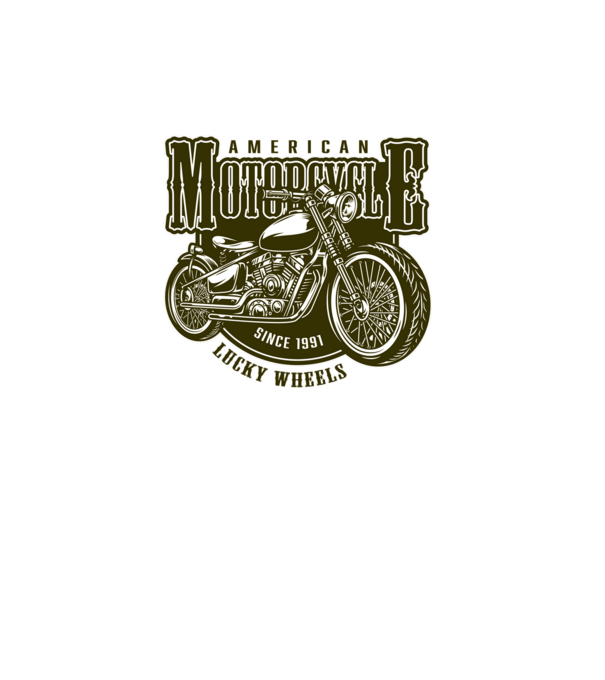 Motorcycle minta türkiz pólón