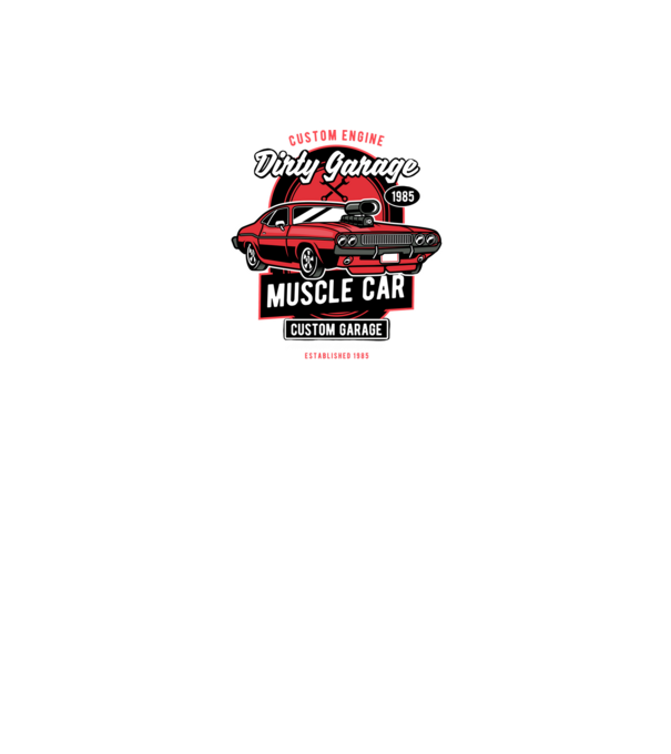 muscle car minta szürke pólón