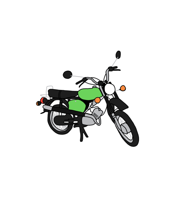 Simson minta fehér pólón