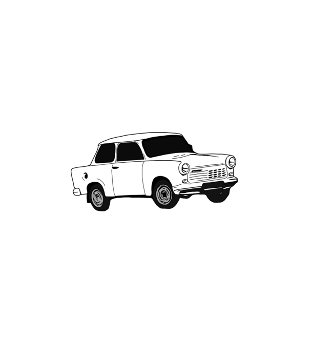 Trabant minta fehér pólón