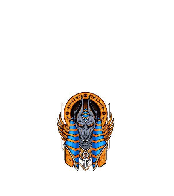 anubis minta fehér pólón