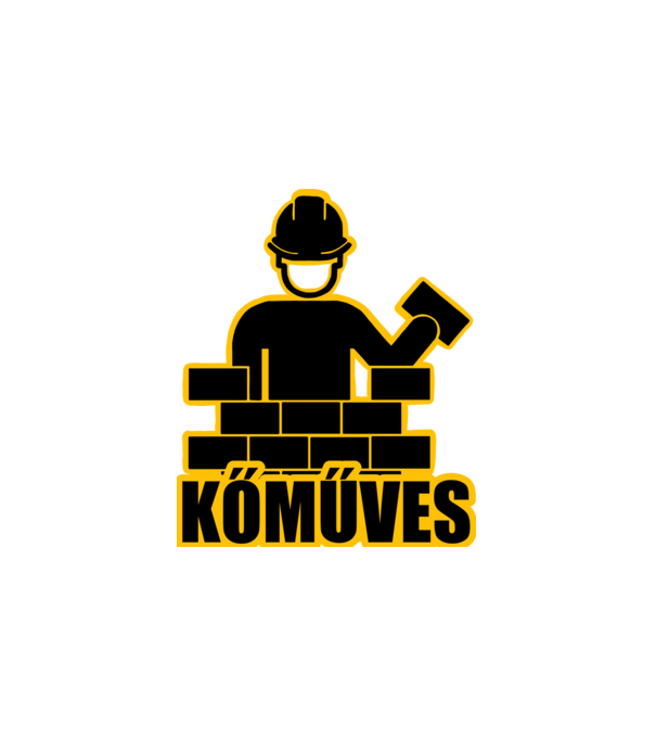 Kőműves minta fehér pólón