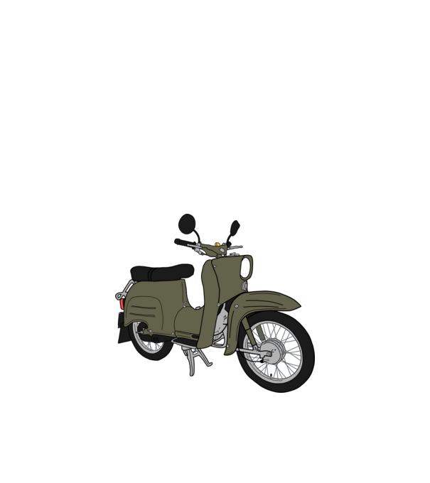 simson schwalbe minta homokszín pólón