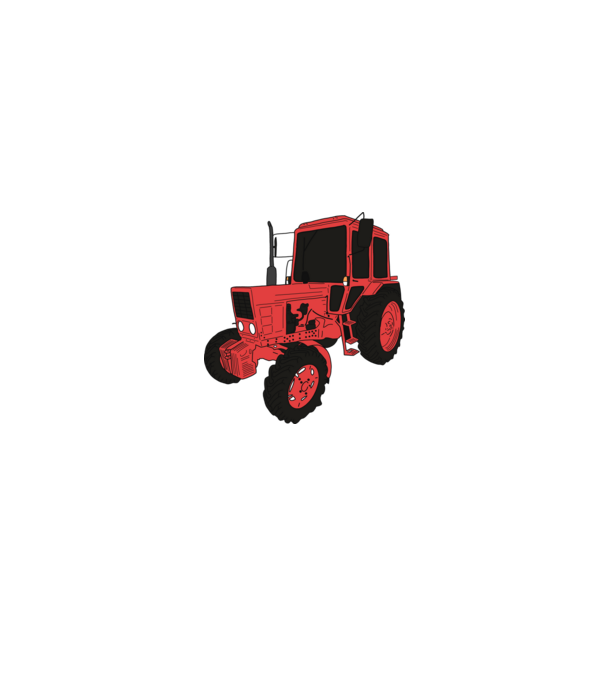Traktor minta fekete pólón