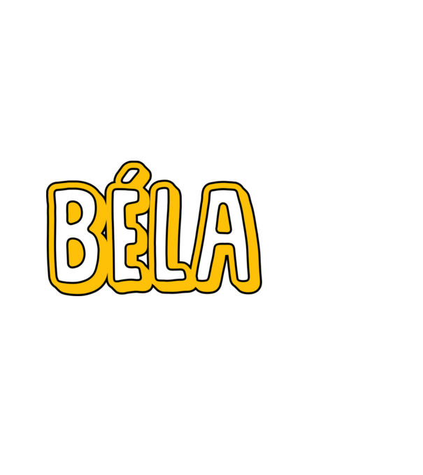Béla minta fekete pólón