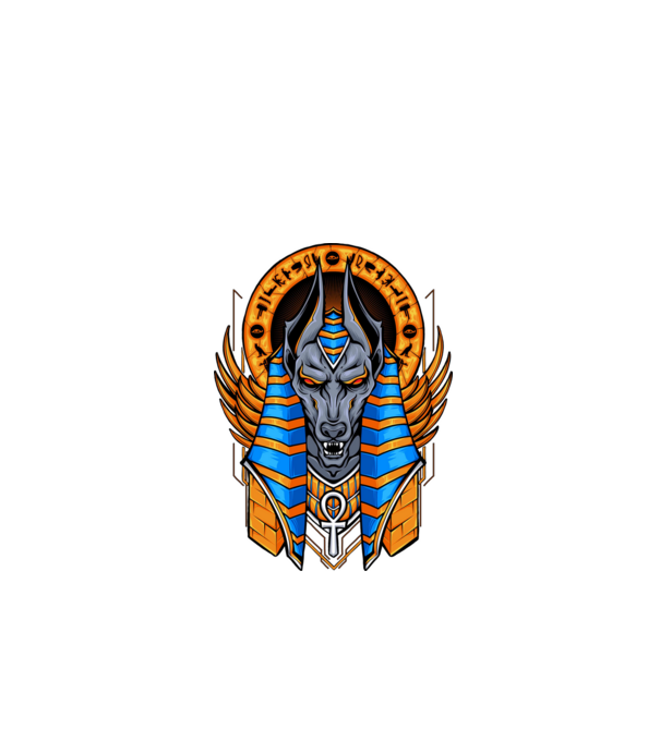 anubis minta fekete pólón