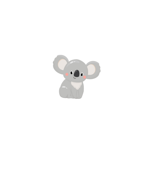 Koala maci minta szürke pólón