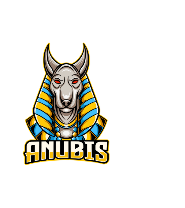 anubis minta fehér pólón