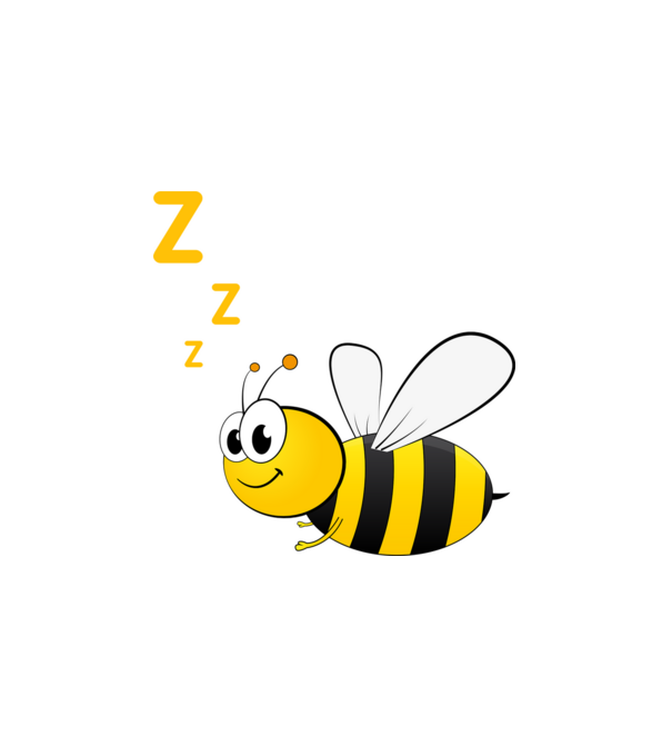 Bee minta fehér pólón