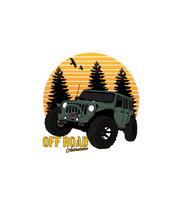 Off Road adventure minta fehér pólón