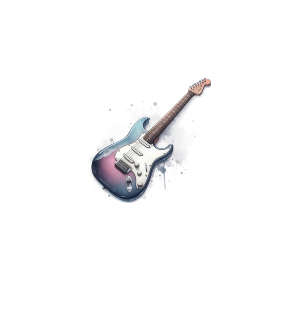gitár minta világos rózsaszín pólón