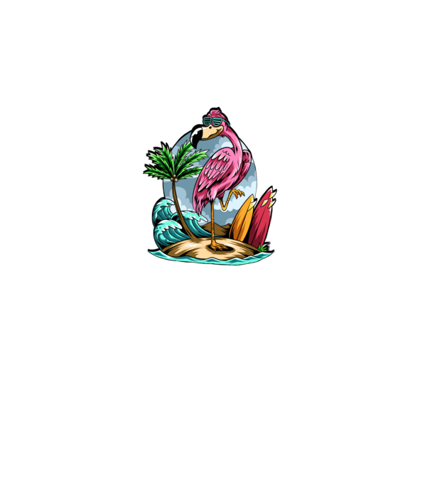 flamingo minta fekete pólón