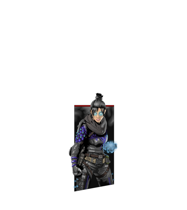Apex Legends Wraith minta fehér pólón