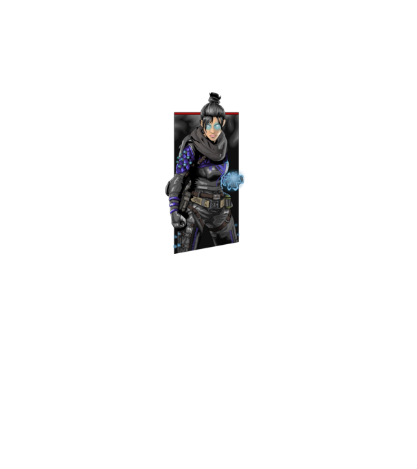 Apex Legends Wraith minta fehér pólón