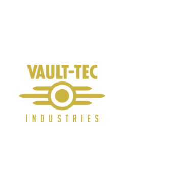 Vault-Tec_Logo minta sötétkék pólón