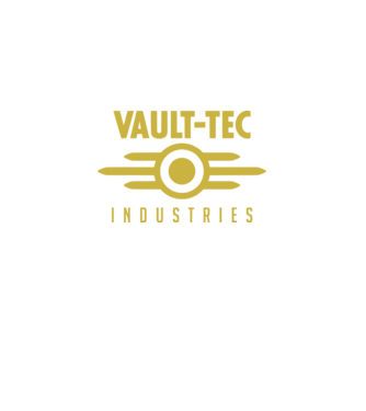 Vault-Tec_Logo minta sötétszürke pólón