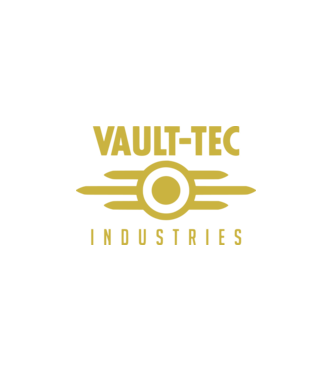 Vault-Tec_Logo minta fehér pólón