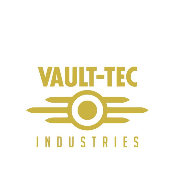 Vault-Tec_Logo minta fehér pólón