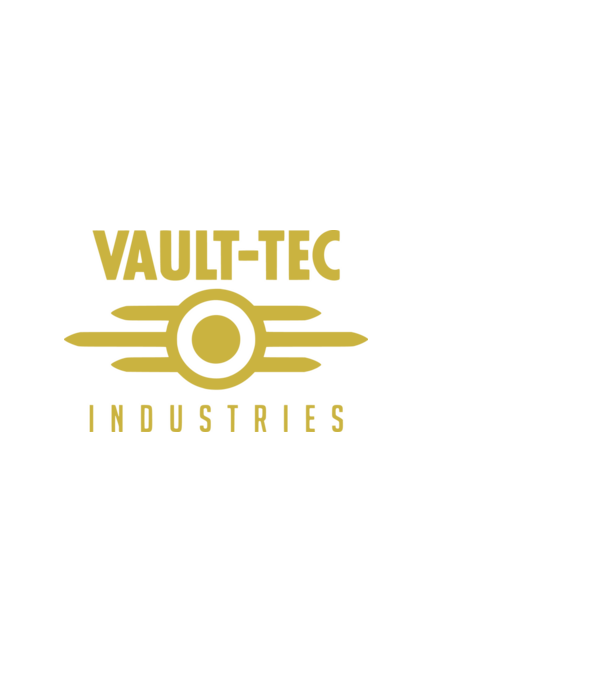 Vault-Tec_Logo minta fehér pólón