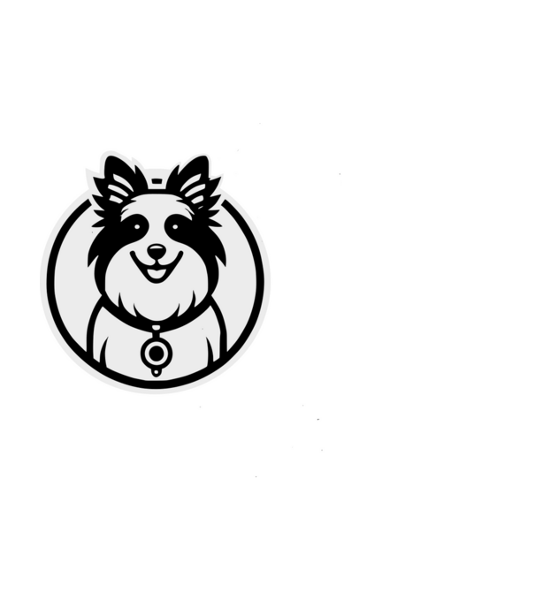 Border collie minta fehér pólón