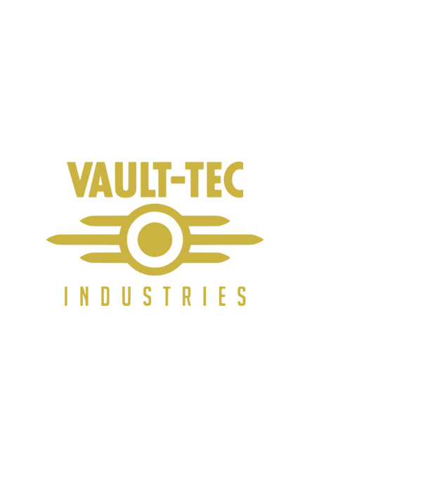 Vault-Tec_Logo minta sötétkék pólón