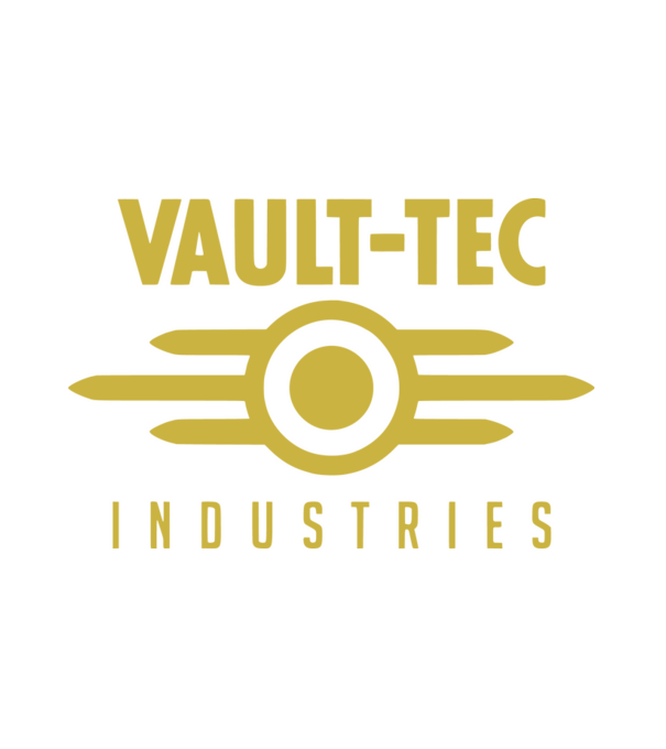 Vault-Tec_Logo minta fehér pólón