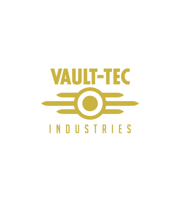Vault-Tec_Logo minta fehér pólón