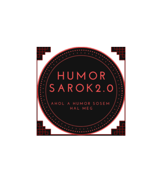 Humorsarok minta fehér pólón
