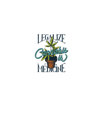Legalize Cannabis is Medicine minta szürke pólón