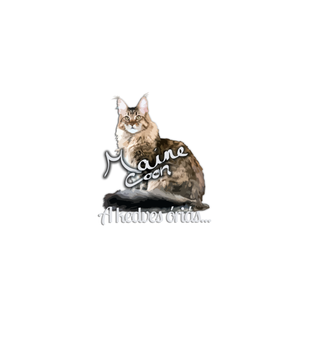 Maine Coon cica minta homokszín pólón